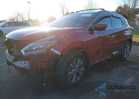 2018 Nissan Murano Sv z USA, uszkodzony, nr VIN 5N1AZ2MG0JN106414